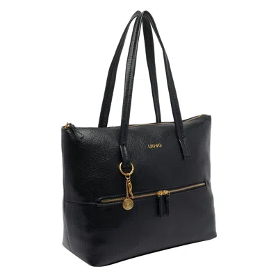 Liu •jo Chic Shoulder Bag Double Straps In Black