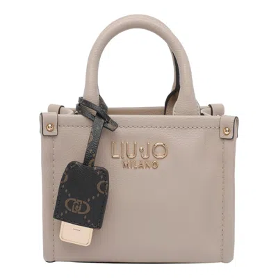 Liu •jo Structured Handbag Gold-tone Hardware In Neutral