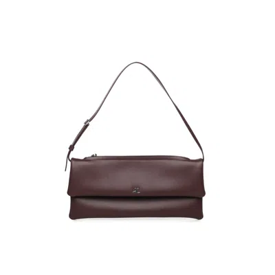 Courrèges Courreges Leather Cuff Clutch In Burgundy