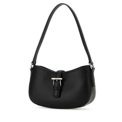 Alexander Mcqueen Black Leather Mini Shoulder Bag In Black