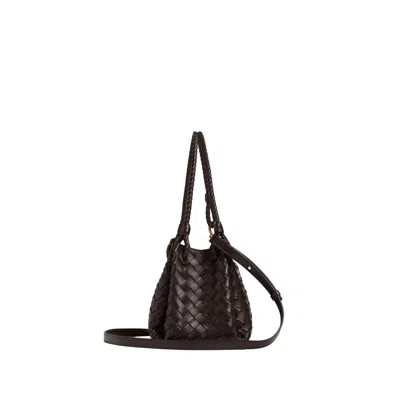 Bottega Veneta Small Parachute Intrecciato Leather Shoulder Bag In Brown
