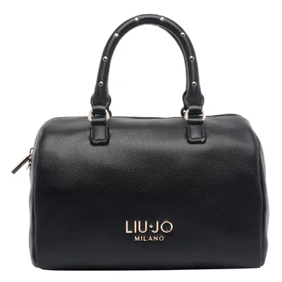Liu •jo Cross-body Satchel Studded Handles In Black