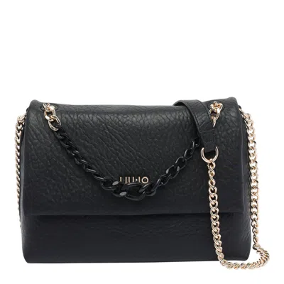 Liu •jo Liu-jo Logo Crossbody Bag In Black