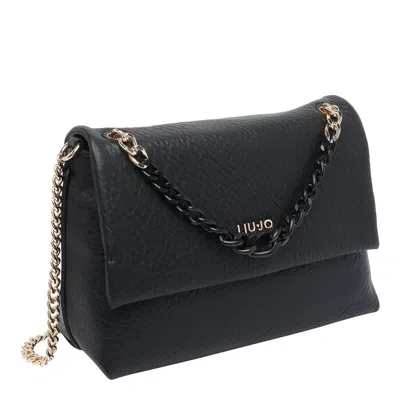Liu •jo Liu-jo Logo Crossbody Bag In Black