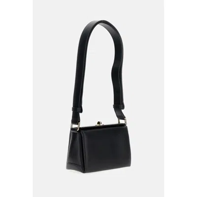 Plan C Smooth Grain Calfskin Shoulder Bag In Black