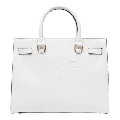 Liu •jo Liu Jo White Mini Tote Bag With Logo In White