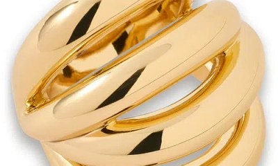 Jennifer Fisher Interlocking Band Ring In Brown