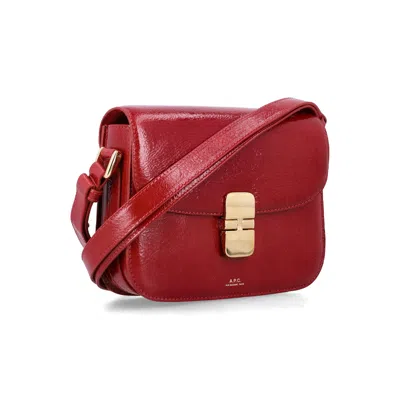 Apc A.p.c. Grace Small Shoulder Bag Red In Red