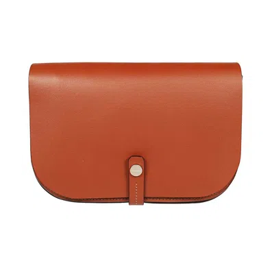 Il Bisonte Flap Closure Leather Shoulder Bag In Brown