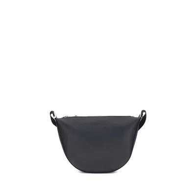 Fendi Half-moon Leather Shoulder Bag In Black