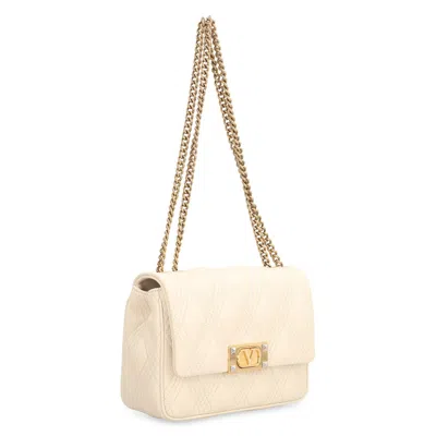 Valentino Garavani - Quiltie 67 Leather Shoulder Bag In Neutral