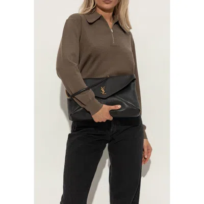 Saint Laurent Shoulder Bag Calypso Large In Black