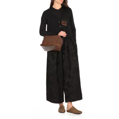 Uma Wang Leather Shoulder Bag Adjustable Strap In Brown