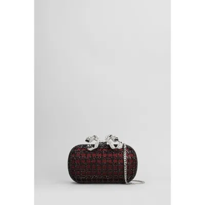 Self-portrait Chainmail Clutch In Bordeaux Polyester In Multi