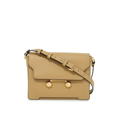 Marni Leather Shoulder Bag In Nude