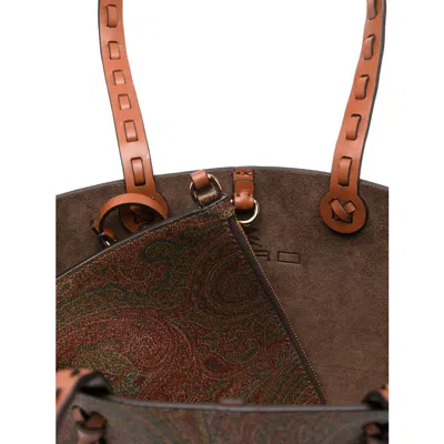 Etro Large Arnica Tote Bag 1984 In Brown