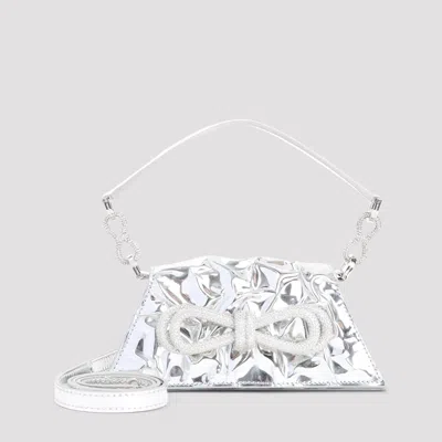 Mach&mach Mach & Mach Double Bow Samantha Shoulder Bag In Silver