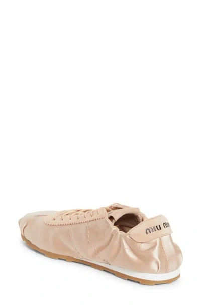 Miu Miu Plume Satin Low Top Sneaker In Multi