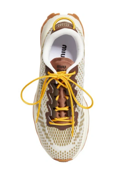 Miu Miu Technical Fabric Sneakers In Multi
