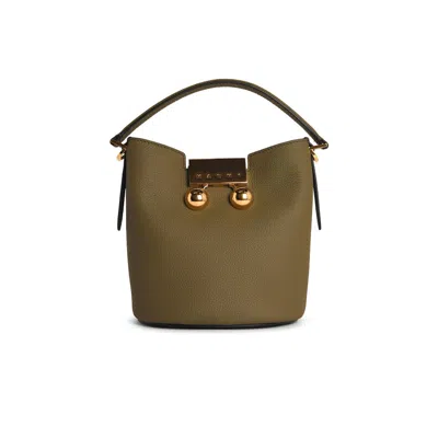 Marni Trunkaroo Bucket Bag In Green