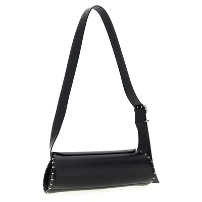 Jil Sander Cannolo Small Shoulder Bag In Black