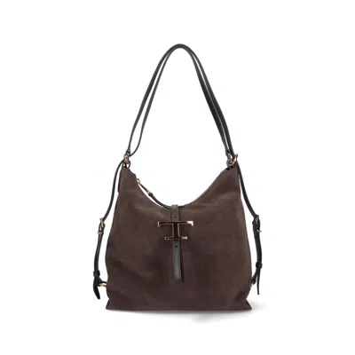 Tod's Tods T-timeless Shoulder Bag In Brown