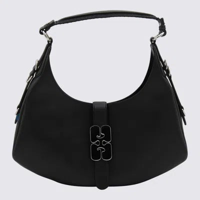 Ganni Black Shoulder Bag In Black