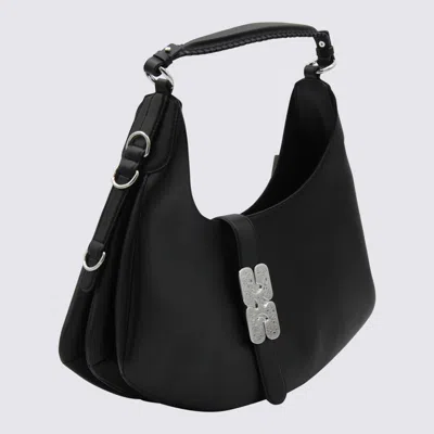Ganni Black Shoulder Bag In Black