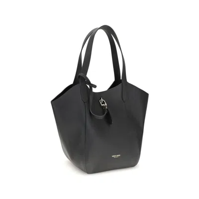 Giorgio Armani Medium Suede Shoulder Bag In Black