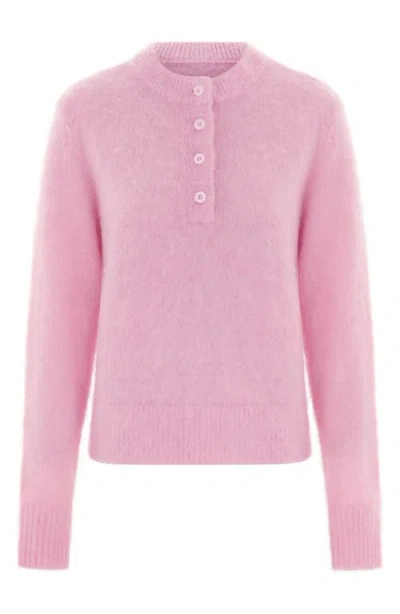 Aligne Henny Henley Sweater In Pink