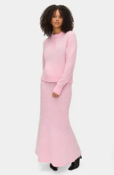 Aligne Henny Henley Sweater In Pink