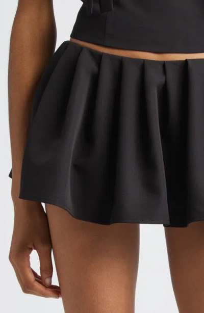 Sandy Liang Theo Pleated Miniskirt In Black