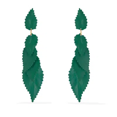 Pat’s Jewelry Women's Green Branch Earrings In Green