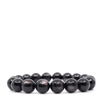 Shar Oke Men's Black Hypersthene Bracelet In Black