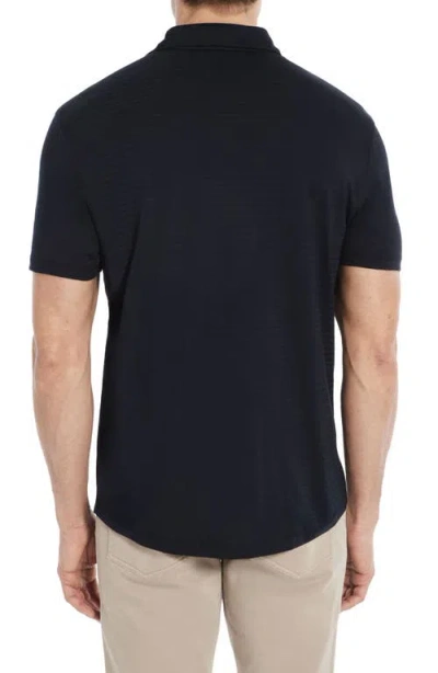 Robert Barakett Christopher Short Sleeve Pima Cotton Button-up Shirt In Blue