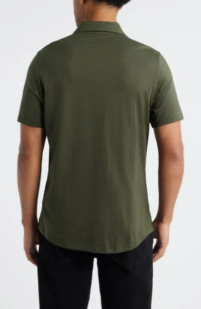 Robert Barakett Christopher Short Sleeve Pima Cotton Button-up Shirt In Green