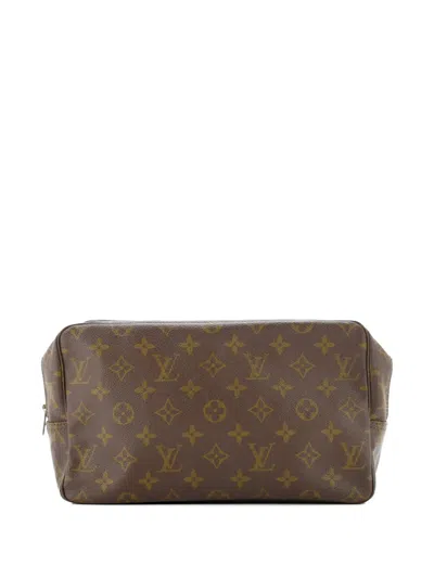 Pre-owned Louis Vuitton Trousse Toiletry Monogram Canvas 28 Pouch In Brown