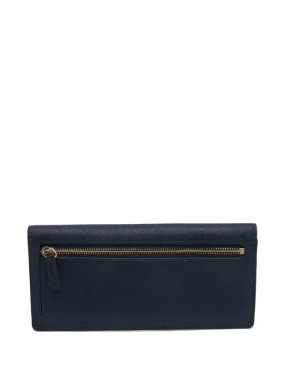 Pre-owned Michael Kors 2010 Jet Set Wallet In Blue