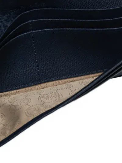 Pre-owned Michael Kors 2010 Jet Set Wallet In Blue