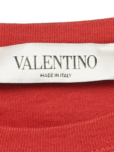 Pre-owned Valentino Butterfly-appliqué T-shirt In Red