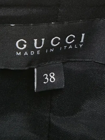 Pre-owned Gucci Velvet Zipped Skirt In Black