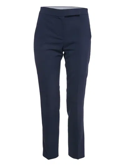 Pre-owned Max Mara Wool Trousers In Blue