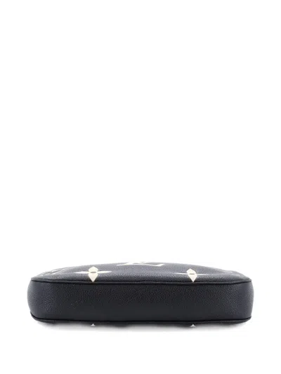 Pre-owned Louis Vuitton Multi Pochette Accessoires Bicolor Monogram Empreinte Giant Large Pouch In Black