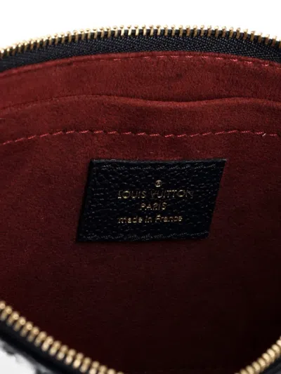 Pre-owned Louis Vuitton Multi Pochette Accessoires Bicolor Monogram Empreinte Giant Large Pouch In Black