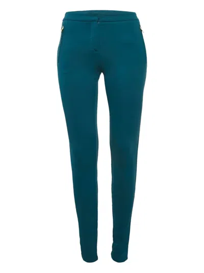 Pre-owned Roberto Cavalli Zip-fly Skinny Trousers In Blue