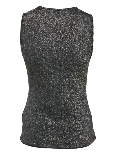 Pre-owned Missoni Lurex-knit Tank Top In Blue