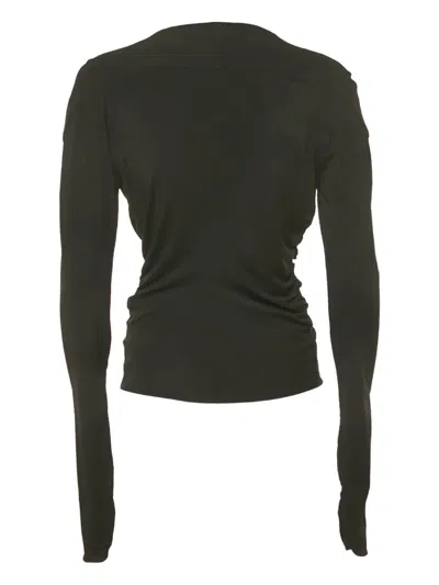 Pre-owned Roberto Cavalli Vintage Embellished Lace-up Top In Black