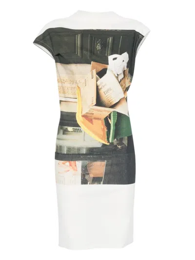 Issey Miyake Street View Graphic Print Dress In Multi