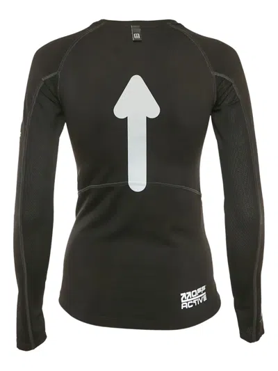 Pre-owned Off-white Arrow-print Long-sleeve Top In Black