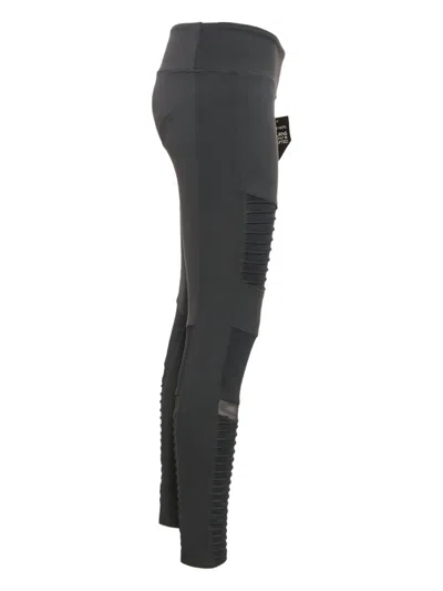 Pre-owned Alo Yoga Mesh-panel Jersey Leggings In Black